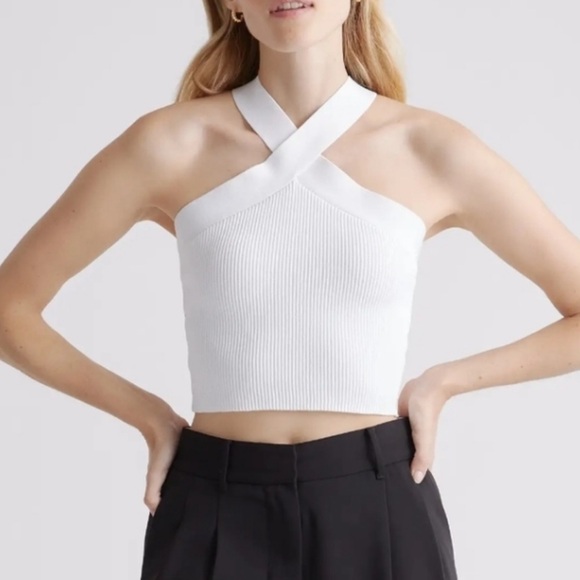 Quince Tops - Knit cropped halter top
